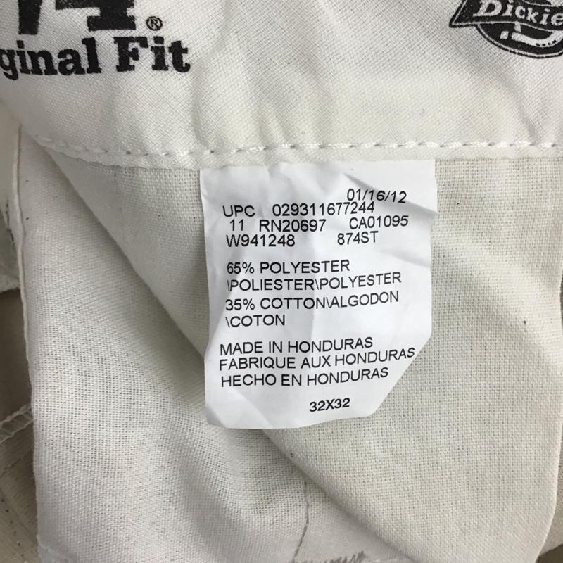 ディッキーズ Dickies パンツ チノパン 32インチ 無地 オフホワイト / オフホワイト /  メンズ USED 古着 中古 10123354