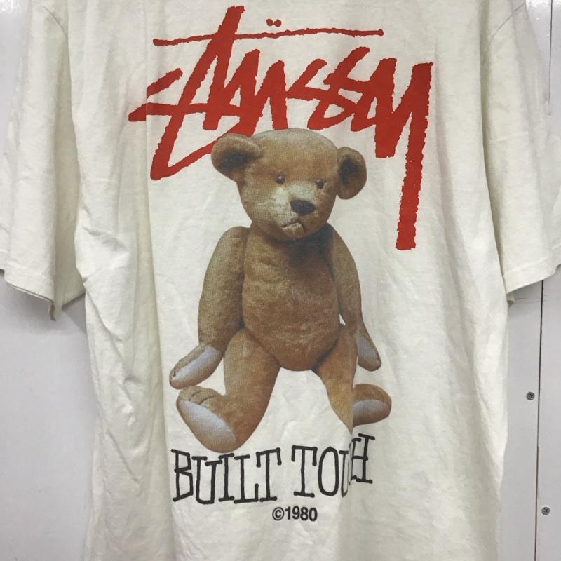 ステューシー STUSSY Tシャツ 半袖 半袖カットソー プリントTシャツ クルーネックカットソー L プリント 白 / ホワイト /  メンズ USED 古着 中古 10141218