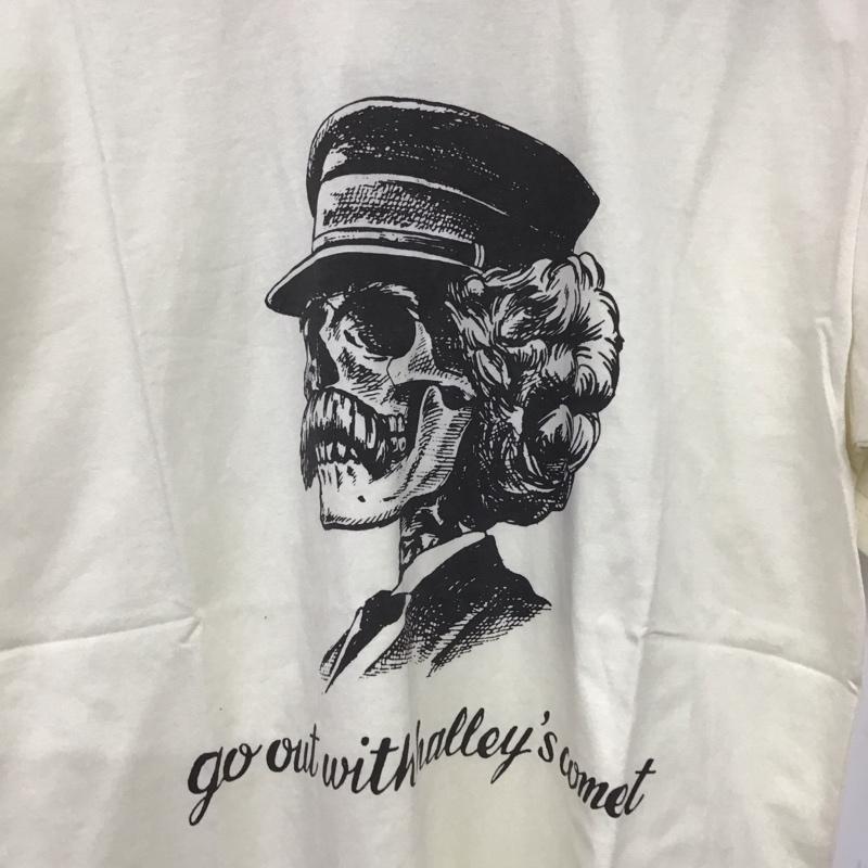 フリーホイーラーズ FREEWHEELERS Tシャツ 半袖 半袖カットソー プリントTシャツ クルーネックカットソー M プリント アイボリー / アイボリー /  メンズ USED 古着 中古 10140483