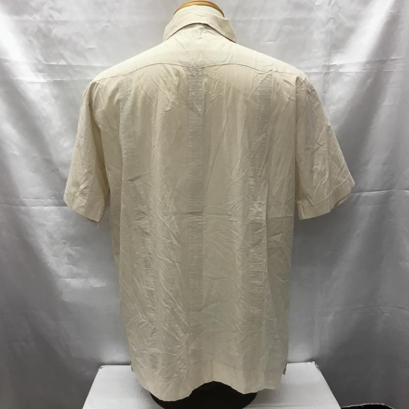 古着 USED シャツ、ブラウス 半袖 L 無地 ベージュ / ベージュ /  メンズ USED 古着 中古 10106296