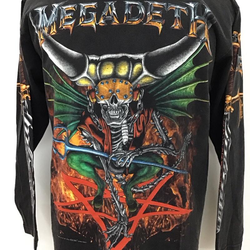 古着 USED Tシャツ 長袖 MEGADETH バンドT ロンT L プリント 黒 / ブラック /  メンズ USED 古着 中古 10114739