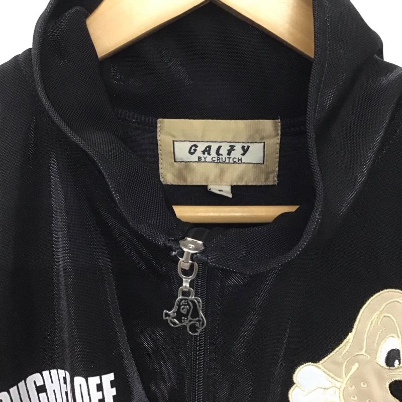 ガルフィー GALFY ジャケット、上着 ジャンパー、ブルゾン ジップアップジャケット ジャージ アウター 半袖 FREE ロゴ、文字 白 / ホワイト / X 黒 / ブラック /  メンズ USED 古着 中古 10149299