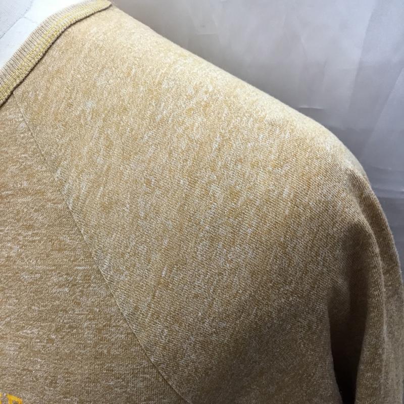 チャンピオン Champion Tシャツ 半袖 ラグランスリーブ L ロゴ、文字 橙 / オレンジ /  メンズ USED 古着 中古 10111365