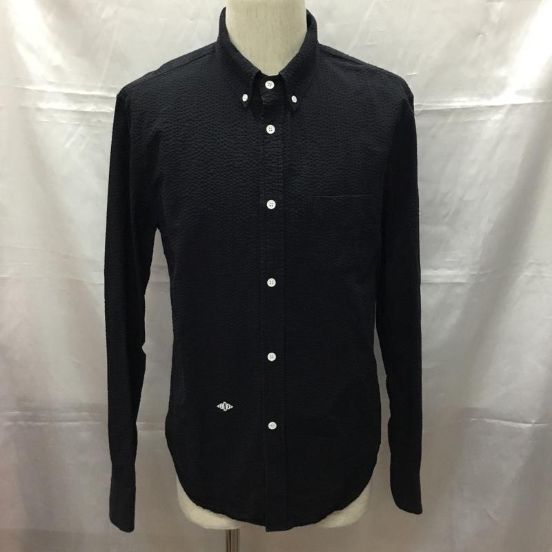 バンドオブアウトサイダーズ Band of Outsiders シャツ、ブラウス 長袖 ボタンダウンシャツ 2 無地 黒 / ブラック /  メンズ USED 古着 中古 10108961