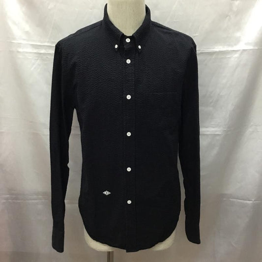 バンドオブアウトサイダーズ Band of Outsiders シャツ、ブラウス 長袖 ボタンダウンシャツ 2 無地 黒 / ブラック /  メンズ USED 古着 中古 10108961