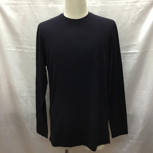 アッカノーヴェチンクエトレ H953 カットソー 長袖 長袖カットソー クルーネックカットソー ロングスリーブカットソー プリントTシャツ 無地 紺 / ネイビー /  メンズ USED 古着 中古 10116129