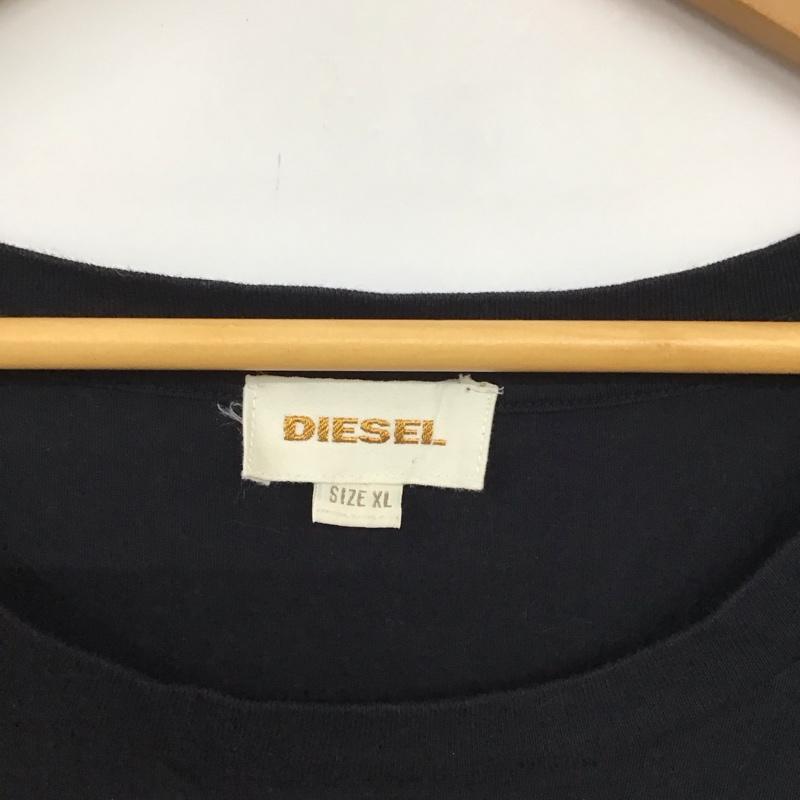 ディーゼル DIESEL Tシャツ 半袖 XL プリント 黒 / ブラック /  レディース USED 古着 中古 10133136