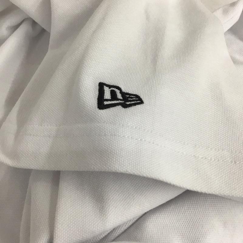ニューエラ NEW ERA カットソー 半袖 半袖カットソー プリントTシャツ スタンドネックカットソー XL プリント 白 / ホワイト /  メンズ USED 古着 中古 10132346