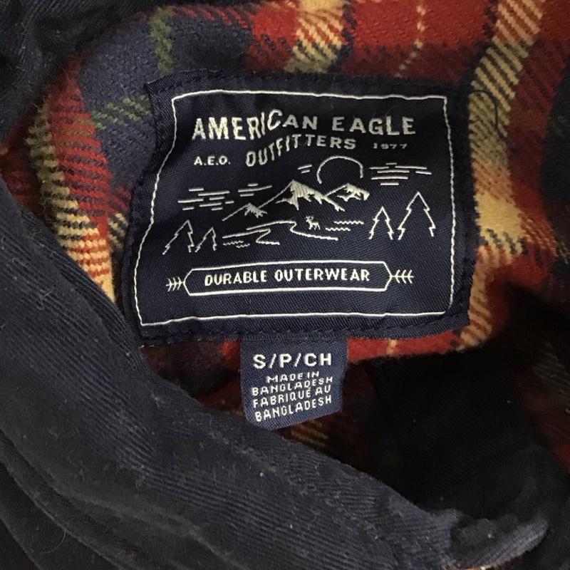 アメリカンイーグル AMERICANEAGLE シャツ、ブラウス 長袖 長袖シャツ カラーシャツ ポケットシャツ 長袖カットソー チェックシャツ S チェック マルチカラー / マルチカラー /  メンズ USED 古着 中古 10123864
