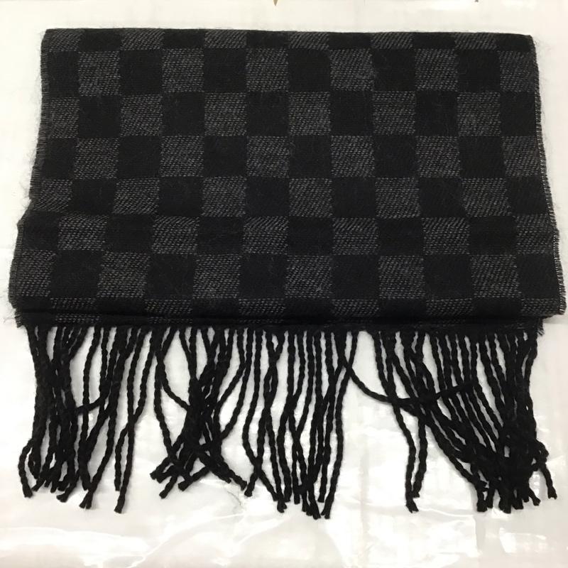 ビームス BEAMS マフラー マフラー チェック 黒 / ブラック / X 灰 / グレー /  メンズ USED 古着 中古 10108640