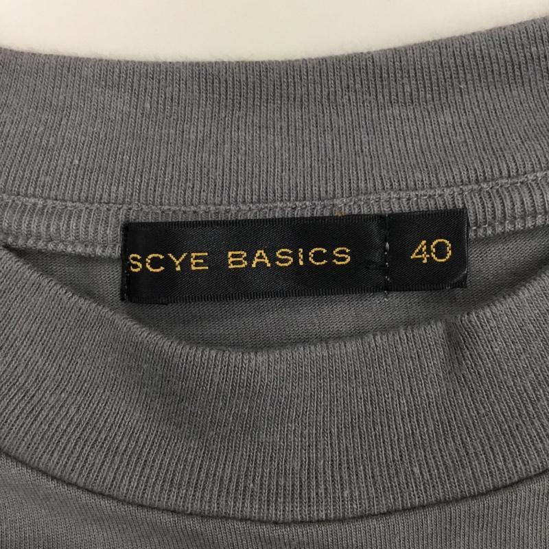 サイベーシックス SCYE BASICS Tシャツ 半袖 5121-21482 半袖カットソー クルーネックカットソー 無地Tシャツ 40 ロゴ、文字 灰 / グレー /  メンズ USED 古着 中古 10106591