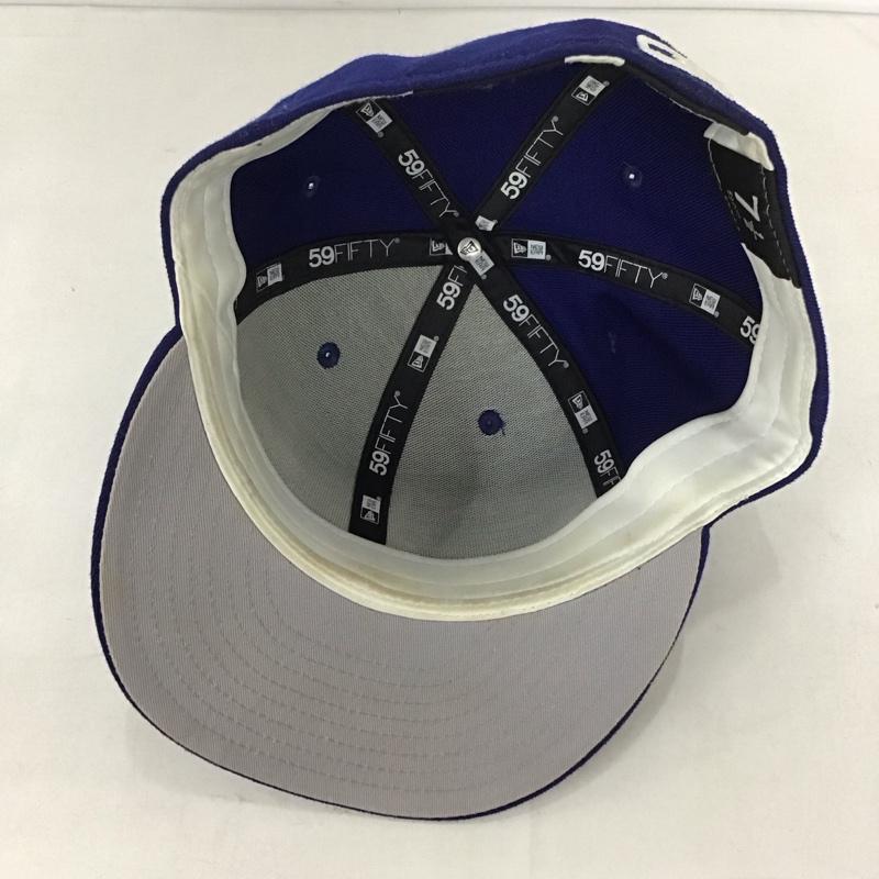ニューエラ NEW ERA 帽子 キャップ LA ロサンゼルス ドジャース メジャーリーグ 59FIFTY タコス ロゴ、文字 青 / ブルー /  メンズ USED 古着 中古 10132437