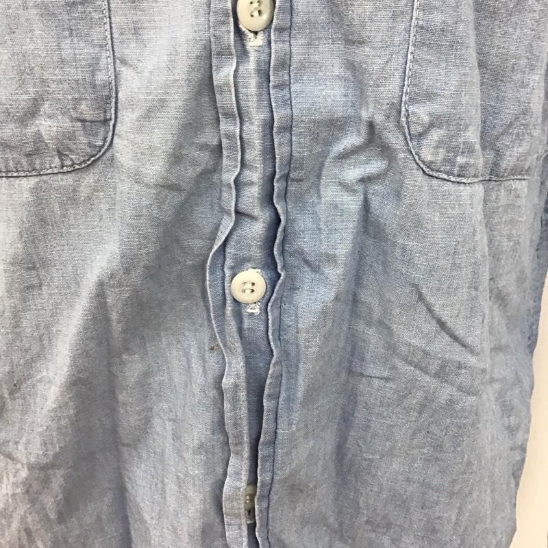 ビックマック BIGMAC シャツ、ブラウス 長袖 コットン 70年代 シャンブレー 無地 水色 / ライトブルー /  メンズ USED 古着 中古 10109931