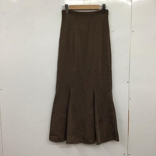 スナイデル SNIDEL スカート ロングスカート swfs221034 バックサテンマーメイドスカート 0 無地 茶 / ブラウン /  レディース USED 古着 中古 10150416