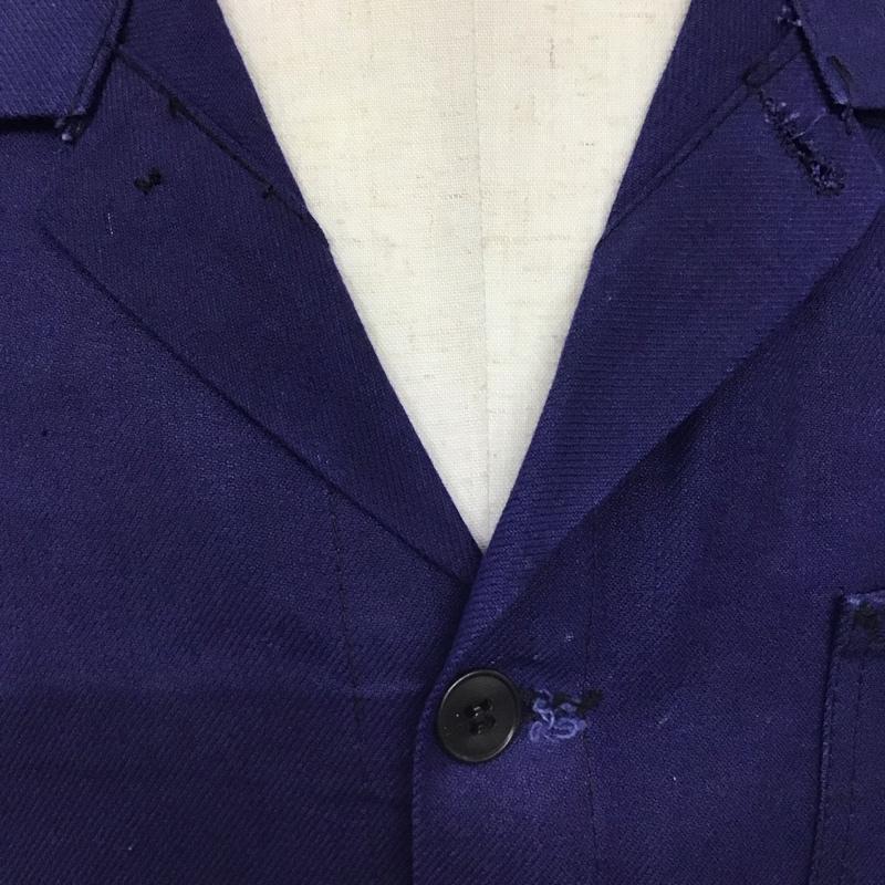 マコバ MACOBER ジャケット、上着 ジャケット、ブレザー ユーロワーク フランス製 コットン シャツジャケット 46 無地 紺 / ネイビー /  メンズ USED 古着 中古 10120205