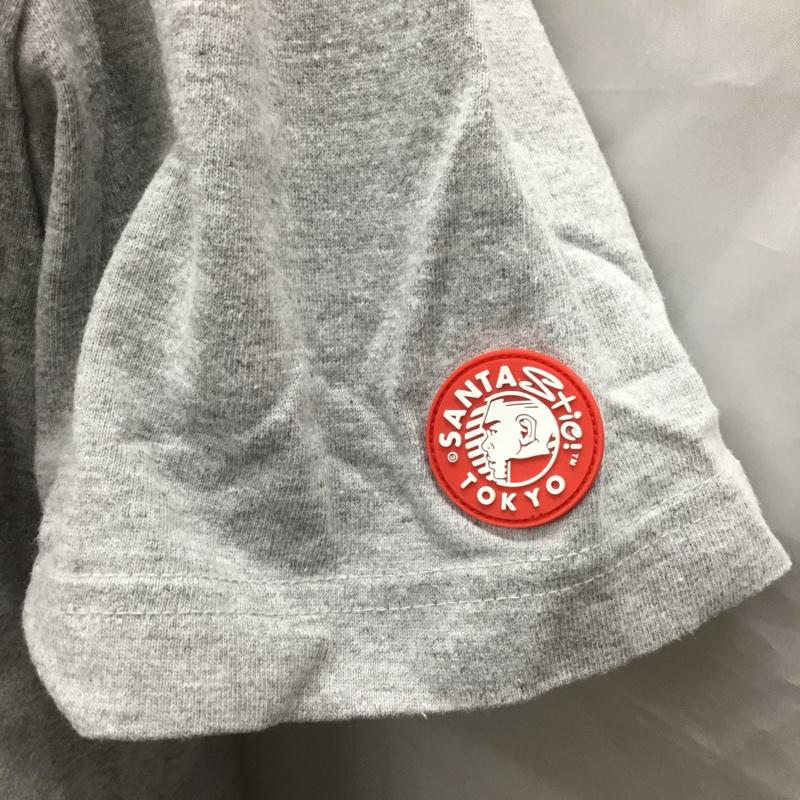 サンタスティック SANTASTIC! Tシャツ 半袖 半袖カットソー プリントTシャツ クルーネックカットソー M プリント 灰 / グレー /  メンズ USED 古着 中古 10122913