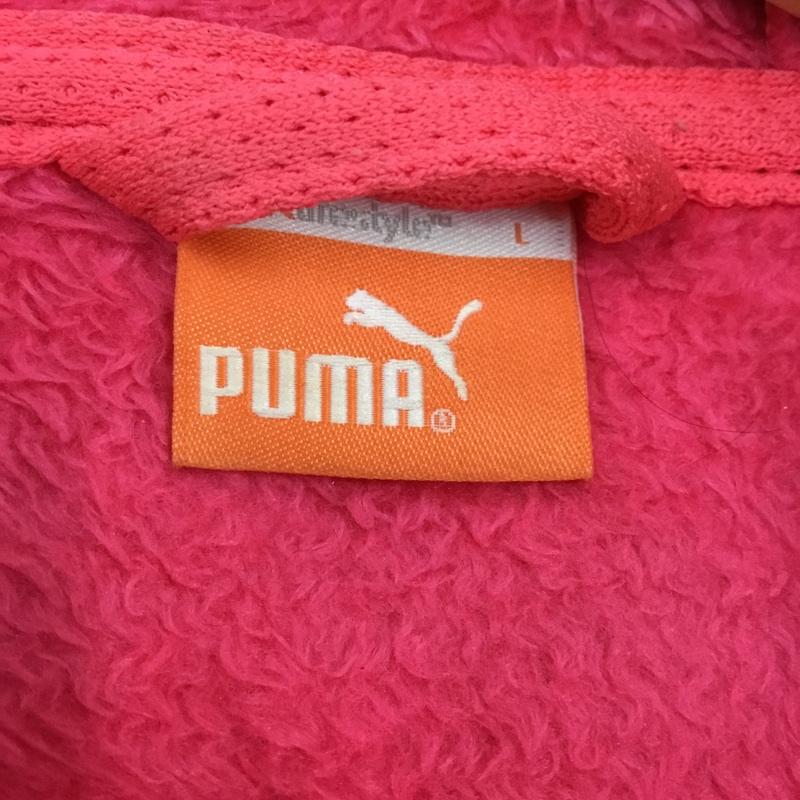 プーマ PUMA パーカー 長袖 ジップパーカー L 無地 桃 / ピンク /  レディース USED 古着 中古 10110701