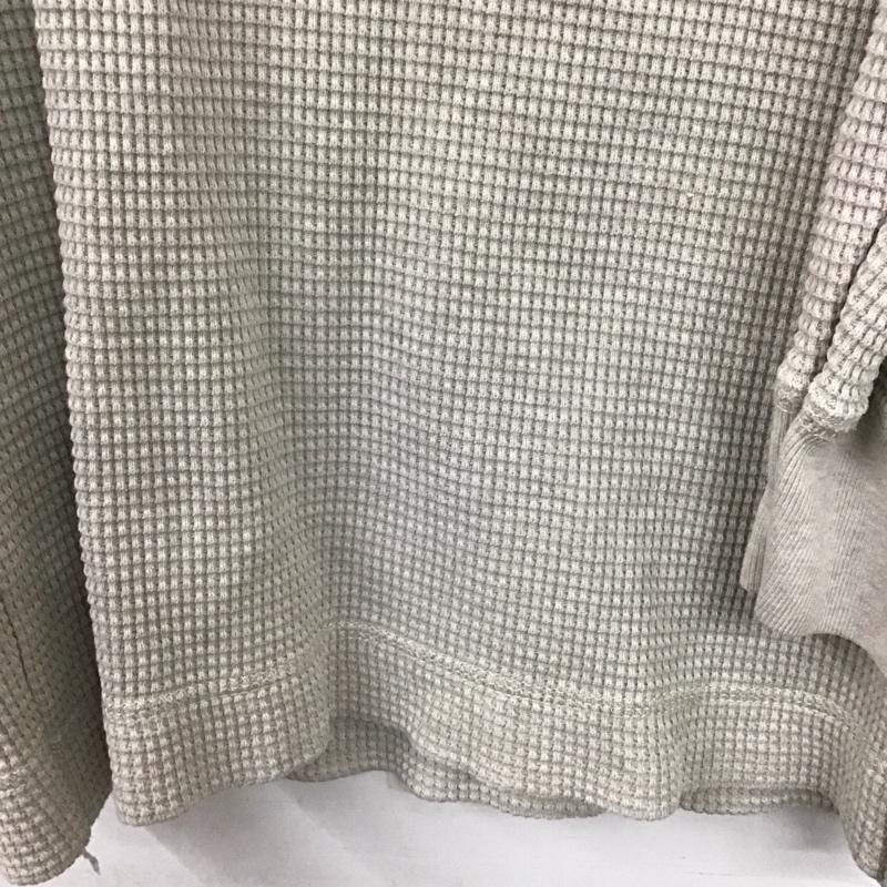 エディーバウアー Eddie Bauer カットソー 長袖 長袖カットソー ワッフルカットソー ヘンリーネック S ロゴ、文字 灰 / グレー /  メンズ USED 古着 中古 10148777