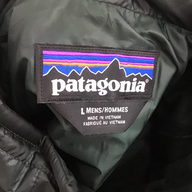 パタゴニア patagonia ジャケット、上着 ジャンパー、ブルゾン ジップアップジャケット ジャンパー アウター ダウンジャケット L ロゴ、文字 緑 / グリーン /  メンズ USED 古着 中古 10106767