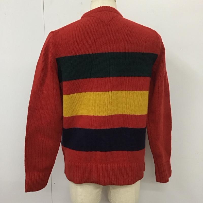 トミーヒルフィガー TOMMY HILFIGER ニット、セーター 長袖 長袖ニットカットソー ニット セーター クルーネックニット L ボーダー柄 マルチカラー / マルチカラー /  メンズ USED 古着 中古 10112552