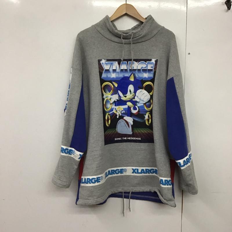 エクストララージ XLARGE パーカー 長袖 長袖パーカー プルオーバーパーカー スウェット sonic L プリント 灰 / グレー /  メンズ USED 古着 中古 10141453