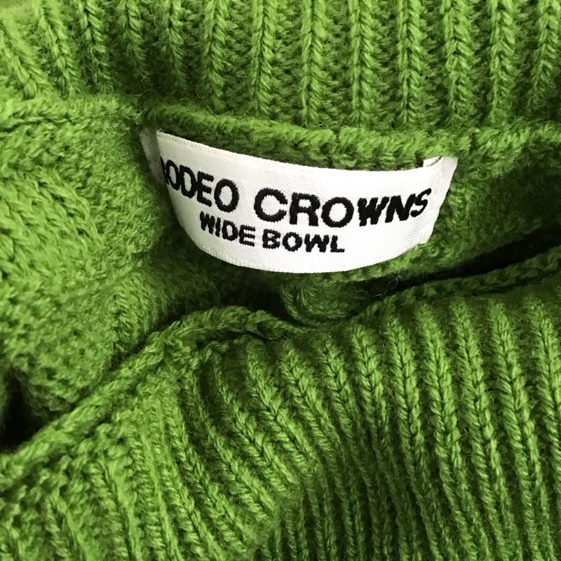 ロデオクラウンズワイドボウル RODEO CROWNS WIDE BOWL ワンピース ひざ丈スカート 420FAR73-128V レイヤードライクニットワンピース 膝下丈 ミドル丈 FREE 無地 緑 / グリーン /  レディース USED 古着 中古 10122863