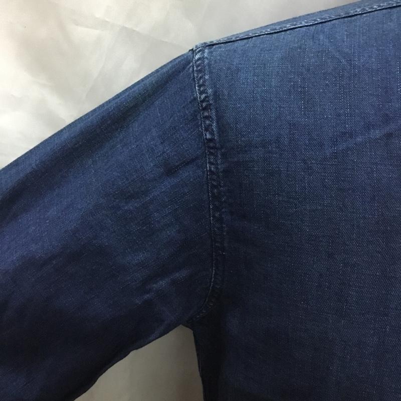 フォーティーファイブアールピーエム 45RPM シャツ、ブラウス 長袖 インディゴ染め 3 ワンポイント インディゴ / インディゴ /  メンズ USED 古着 中古 10118970