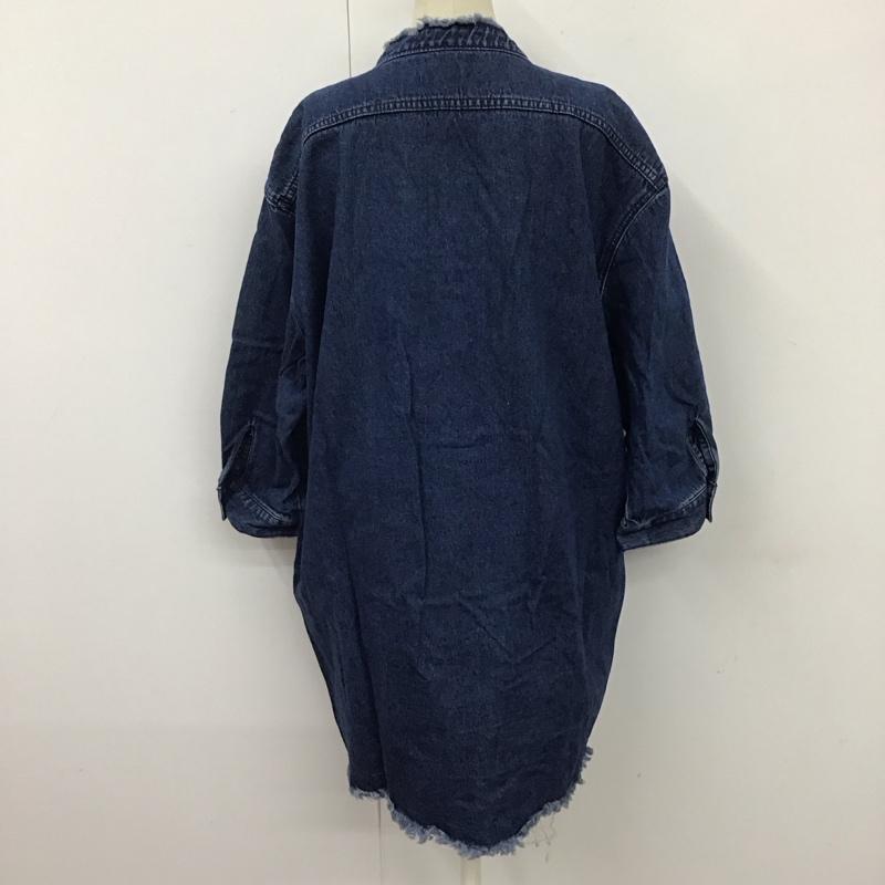 マウジー MOUSSY ワンピース ロングスカート 0109sa11-0300 フリンジデニムワンピース シャツワンピース FREE 無地 インディゴ / インディゴ /  レディース USED 古着 中古 10115743