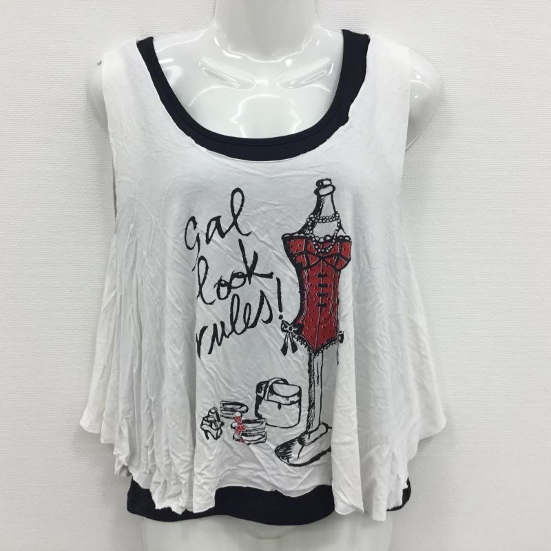 アナップ ANAP タンクトップ タンクトップ 4 プリント 白 / ホワイト / X 黒 / ブラック / X 赤 / レッド /  レディース USED 古着 中古 10000112