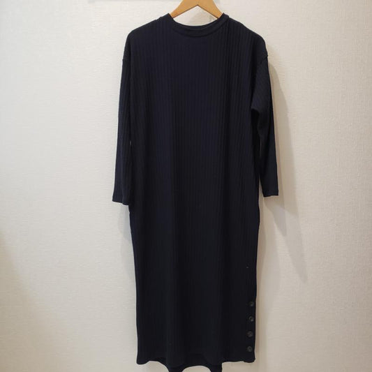 ショコラ フィネ ローブ chocol raffine robe ワンピース ロングスカート FREE 無地 紺 / ネイビー /  レディース USED 古着 中古 10000941