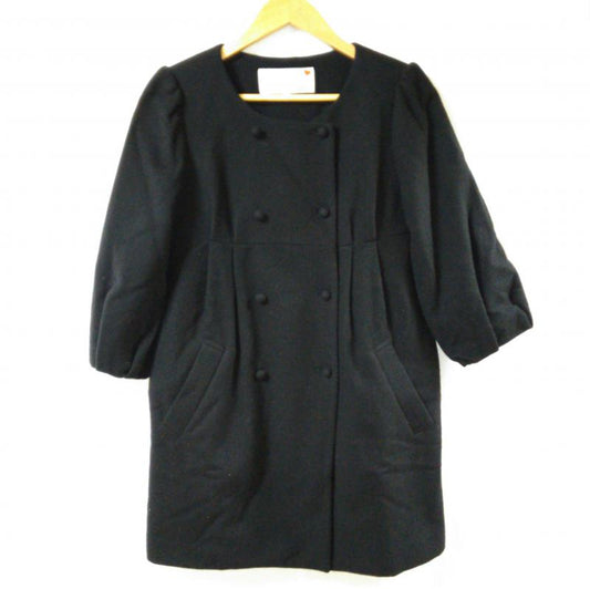 リッチ rich コート コート一般 M 無地 黒 / ブラック /  レディース USED 古着 中古 10001224