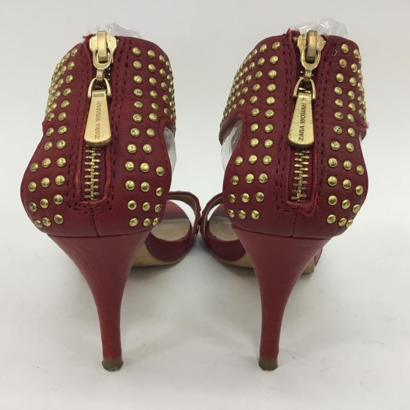 ザラウーマン ZARA WOMAN パンプス パンプス 無地 赤 / レッド / X 金 / ゴールド /  レディース USED 古着 中古 10001588