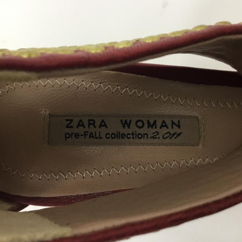 ザラウーマン ZARA WOMAN パンプス パンプス 無地 赤 / レッド / X 金 / ゴールド /  レディース USED 古着 中古 10001588