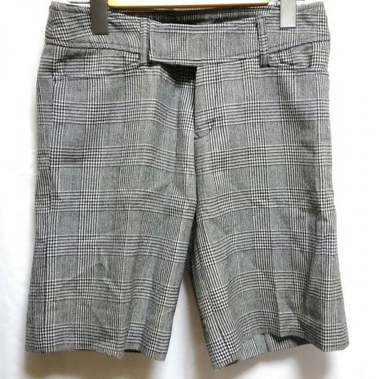 ルスーク LESOUK パンツ ショートパンツ 34インチ 千鳥格子 黒 / ブラック / X 白 / ホワイト /  レディース USED 古着 中古 10001996
