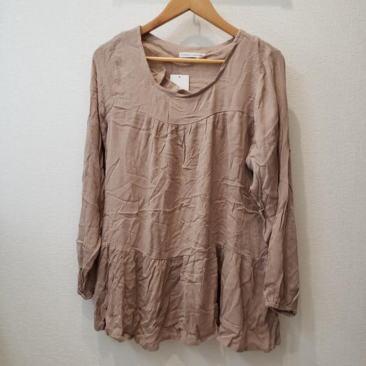 イーハイフンワールドギャラリーピー E hyphen world gallery PEACE チュニック 長袖 FREE 無地 ベージュ / ベージュ /  レディース USED 古着 中古 10002317