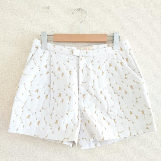 リッチ rich パンツ ショートパンツ M  白 / ホワイト / X ベージュ / ベージュ /  レディース USED 古着 中古 10002387