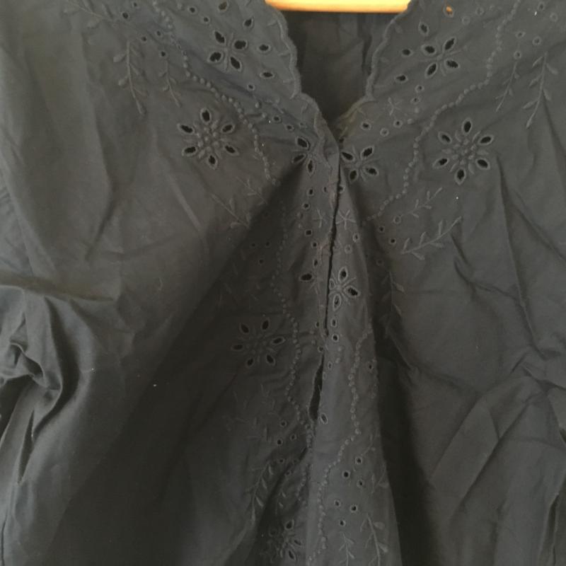 ショコラ フィネ ローブ chocol raffine robe シャツ、ブラウス 長袖 FREE 無地 紺 / ネイビー /  レディース USED 古着 中古 10002495