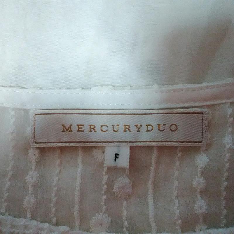 マーキュリーデュオ MERCURYDUO カットソー 七分袖 FREE 刺繍 X 無地 白 / ホワイト /  レディース USED 古着 中古 10002677