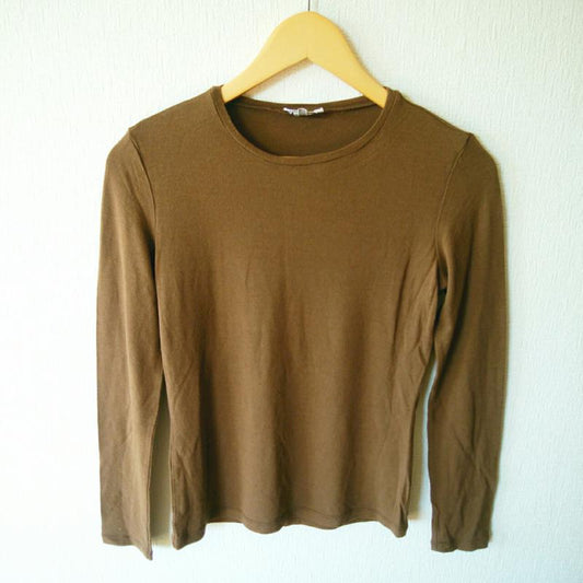 マックスマーラ Max Mara カットソー 長袖 S 無地 茶 / ブラウン /  レディース USED 古着 中古 10002732