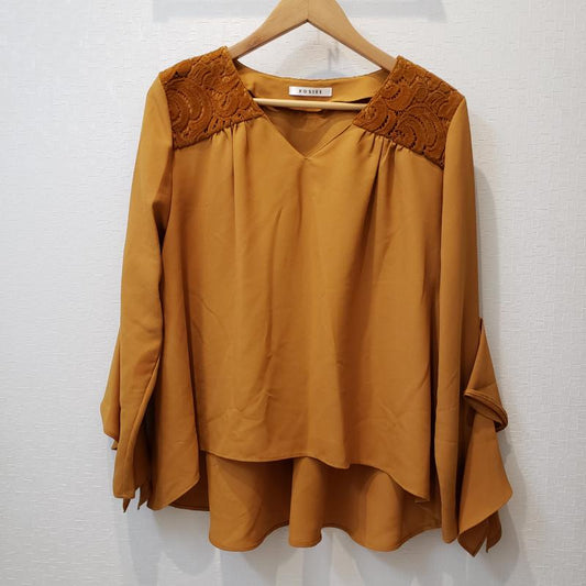 ロージー ROSIEE カットソー 長袖 S 無地 ベージュ / ベージュ /  レディース USED 古着 中古 10002963