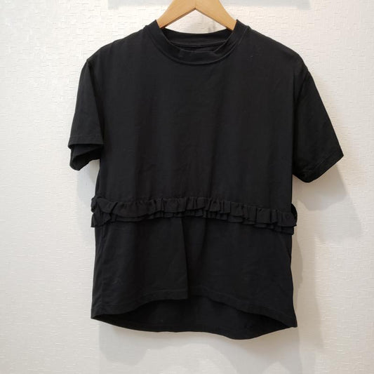 ヨーロ YOLO カットソー 半袖 36 無地 黒 / ブラック /  レディース USED 古着 中古 10002965
