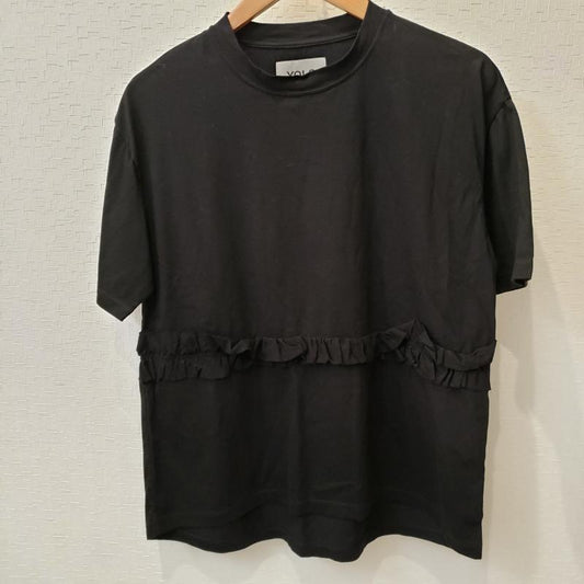 ヨーロ YOLO カットソー 半袖 40 無地 黒 / ブラック /  レディース USED 古着 中古 10003060