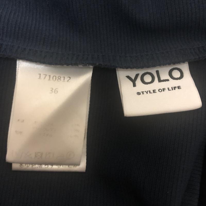 ヨーロ YOLO カットソー 半袖 36 無地 紺 / ネイビー /  レディース USED 古着 中古 10003266