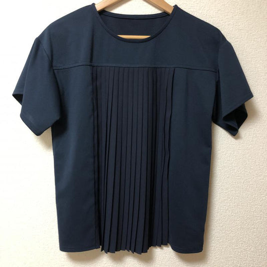 ヨーロ YOLO カットソー 半袖 36 無地 紺 / ネイビー /  レディース USED 古着 中古 10003267