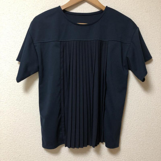 ヨーロ YOLO カットソー 半袖 36 無地 紺 / ネイビー /  レディース USED 古着 中古 10003268