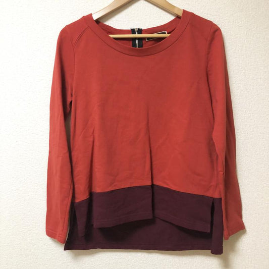 ルシルアビリー Lu cillee ably カットソー 長袖 38 無地 赤 / レッド / X 茶 / ブラウン /  レディース USED 古着 中古 10003282