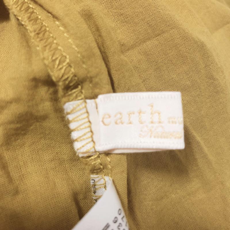 アースミュージックアンドエコロジー earth music&ecology ワンピース ロングスカート FREE 無地 X 刺繍 黄 / イエロー /  レディース USED 古着 中古 10003368