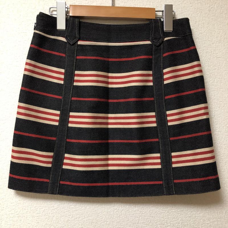 バーバリーブルーレーベル BURBERRY BLUE LABEL スカート ミニスカート 38 ボーダー柄 レディース USED 古着 中古 10003460