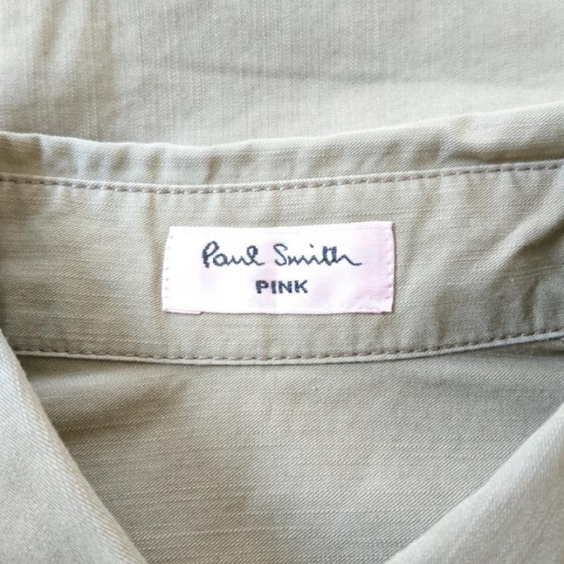 ポールスミスピンク PAULSMITHPINK シャツ、ブラウス 半袖 42 無地 緑 / グリーン /  レディース USED 古着 中古 10004083