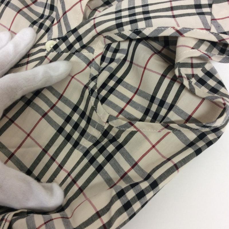 バーバリーロンドン Burberry London シャツ、ブラウス 半袖 S チェック ベージュ / ベージュ /  レディース USED 古着 中古 10004237